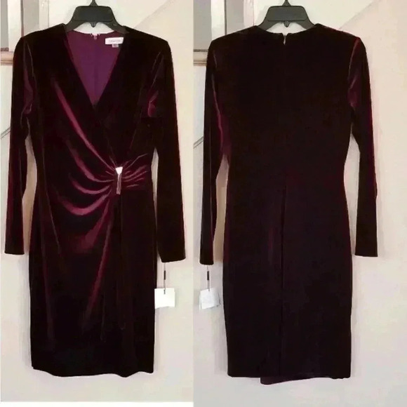 NWT Calvin Klein Velvet Dress - Picture 10 of 11